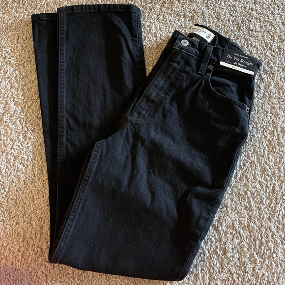 Abercrombie & Fitch Curve Love Ultra High Rise 90s Straight Jean - Picture 5 of 7